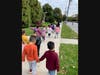 Kindergarten students from Lawrence Early Childhood Center on their walking field trip