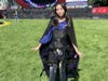 Glen Cove High School student Natalia Monsale wore her Junk Kouture submission to the Global Citizen’s Festival in New York City.  