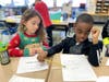 Students listened to each other’s nonfiction books and listened for anything that might be confusing.