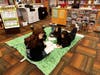 There were five stations assembled in the school library, where the students reviewed various aspects of the book’s story. 