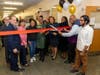 Ribbon-cutting ceremony for the opening of the newly renovated cafeteria at Uniondale High School.