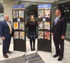 Metropolitan Commercial Bank Vice President, Market Sales Manager Thomas Mazzini (left); 
Vice President, Branch Operations Manager Samira Assil (center); and Vice President, Market Sales Manager 
Ricardo Gonzales (right) with SHA student artwork.

