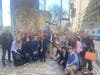 The students also visited the iconic bull outside the exchange. 