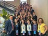POB DECA students at the International DECA Competition along with advisors Michael Ambury and Lindsay DeLucca. 