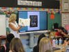 A fifth-grade teacher read to her students on their first day back.  
