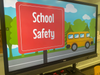  Lawrence Primary School students learning about school bus safety
