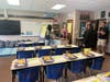 Classrooms and hallways alike have been made pristine ahead of student arrival. 