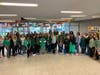 Staff and students throughout the Roosevelt School District wore green and sported green ribbons to show support to the Farmingdale School District.