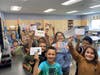 Students wrote positive messages on “kindness cards” in art classes at Boyle Road Elementary School as part of its Start with Hello program.