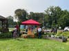 Each fall, community volunteers harvest the garden’s produce and donate it to local food banks. 