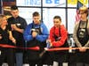 Life skills students cut the ribbon at the grand opening. 