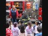 Students at Brooklyn Avenue School met with a firefighter from the Valley Stream Fire Department during Fire Safety Day. 