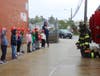 Students sported fire hats while meeting with local firefighters. 