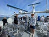 Riverhead High School students enjoy a ride on the Sea Jet, exploring different lighthouses and locations in the waters around the North Fork