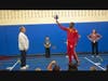 Harlem Wizard Tishean “Fresh Prince” Emmanuel demonstrates an impressive basketball skill