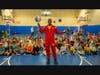 Harlem Wizard Tishean “Fresh Prince” Emmanuel teaches Aquebogue Elementary School students about the values of teamwork, confidence and dedication