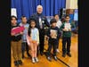 Vietnam veteran and longtime Valley Stream resident George Catalanotto visited with students at William L. Buck School. 