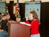The students showed their patriotism through poetry and essay readings.  