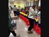 Volunteers with the Port Jefferson Lions Club were at Clinton Avenue Elementary School filling bags with groceries to deliver to those in need throughout the community.