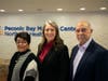 From left, North Fork resident and donor Patricia Friemann, Peconic Bay Medical Center Executive Director Amy Loeb and local philanthropist Robert Friemann at Peconic Bay Medical Center