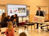 Staff and students at Babylon Elementary School recently familiarized themselves with communication boards. 