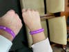 The Brooklyn Avenue School PTA donated purple bracelets for students and staff.