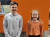 Babylon Memorial Grade School student council representatives Ben Thayer and Avery Drago.