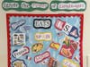 At the high school, teachers decorated their doors according to different global themes, such as food, pictured.