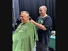 JFK Middle School Assistant Principal James Hilbert had his head shaved by the student who raised the most money.