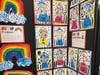 Kindergarten and first grade students showcased their new knowledge of primary colors.