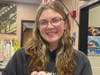 The Honor Society students learned crocheting. 