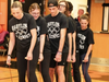 The students were divided into black and orange teams. 