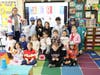 Many students dressed in the outfits of their favorite professions.