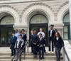 Sixth-grade students in the Valley Stream 24 School District recently debated a Supreme Court case in a Brooklyn courtroom for an interactive lesson on the U.S. Constitution and judicial system.      