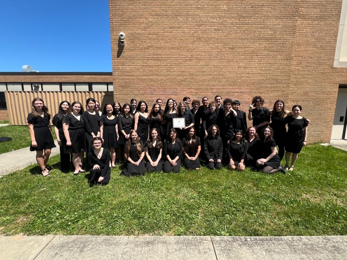 The Lindenhurst symphony orchestra earned the Gold with Distinction from NYSSMA at the NYSSMA Majors Festival this year. 