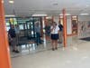 Board members viewed the freshly decorated lobby of Babylon Elementary School. 