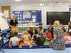 Superintendent of Schools Dr. Jennifer Quinn and Norwood Avenue Elementary School Principal Nichole Makarius visited students on their first day of school.  