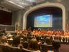 The council members showed the students the building’s various classrooms.