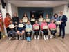 Principal Miller, clockwise from top left, Charlotte Buckleman, Maria Blyshchak, Jocelyn Colon, Justin Chen, Lexi Essling, Kathy Curran, Asst. Principal Furmo, Layla Agostini, Yana Sydyaha, Leila Keane, Nathan Dela Pena, Thomas Riecker, Dominic D’Angelo.