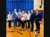 Kathleen Neske, a cafeteria aide at Brooklyn Avenue School in the Valley Stream 24 School District, was honored for saving the life of a student who was choking on food at lunch.
