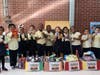 Centennial Avenue Elementary School collected over 200 canned goods and nonperishable foods to donate to the Tabernacle of Joy Church in Uniondale. 