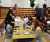 The students shared a taco lunch together before heading their separate ways