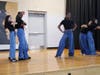 Mia Carbajal, left, Ariel Sherwood, Mikaya Johnson, Taniya Gaddy, and Emely Sanchez performed a dance routine. 