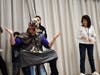 Principal Dr. James Foy being turned into a human sundae.
