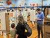 Students’ science fair projects were on display.