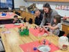 Families partook in science activities.