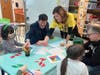 Families partook in science activities.