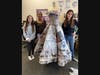 Sixth-grade students from Robert W. Carbonaro in Valley Stream 24’s Challenge Program created a dress inspired by the Gilded Age for the Olympics of Visual Arts. 