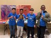 Robert W. Carbonaro School students Justin B., Matteo B., Maurice D., and Santiago Z. won first place for their painting, titled “Palette of Passions: A Journey Through Pride and Shame,” at the Olympics of Visual Arts. 