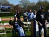 Coach Barry Fitzpatrick throwing out the first pitch.